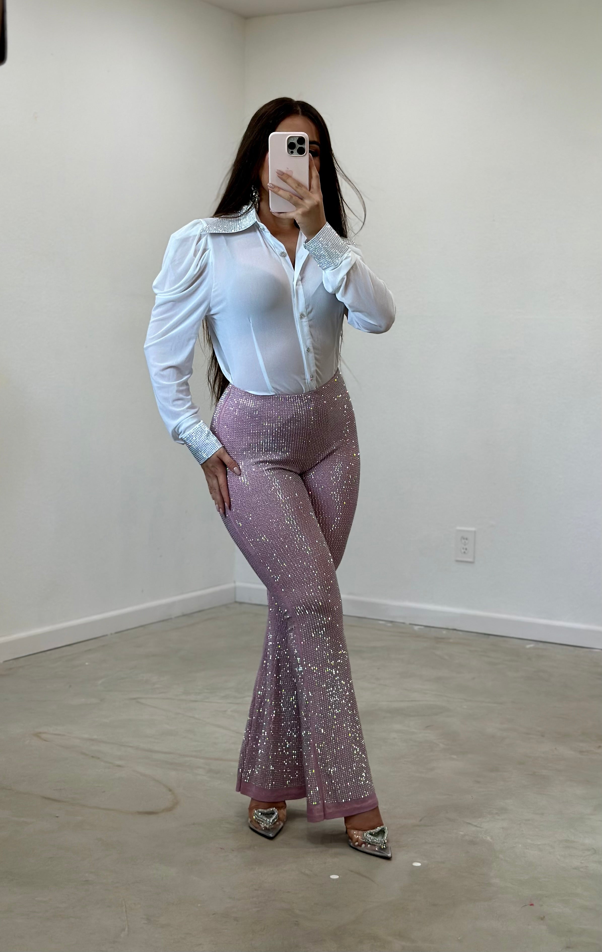 Celine Sparkly Pants (Lilac)