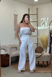 Sayulita Jumpsuit (Off White)