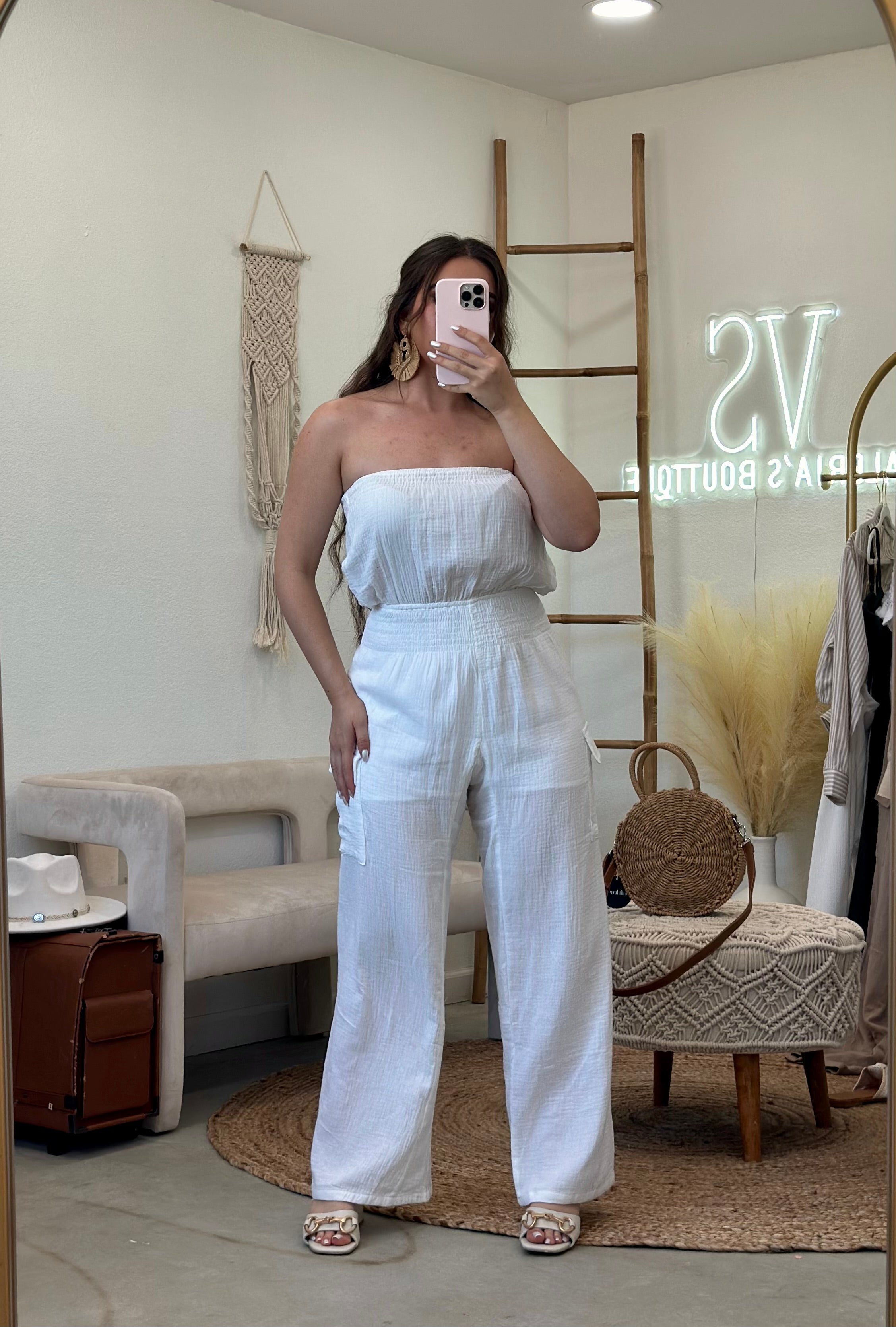 Sayulita Jumpsuit (Off White)