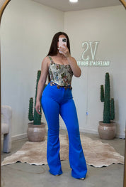 Dory Blue High Rise Flare Jeans