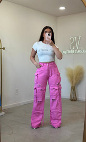 Lady Gaga Cargo Jeans (Pink)