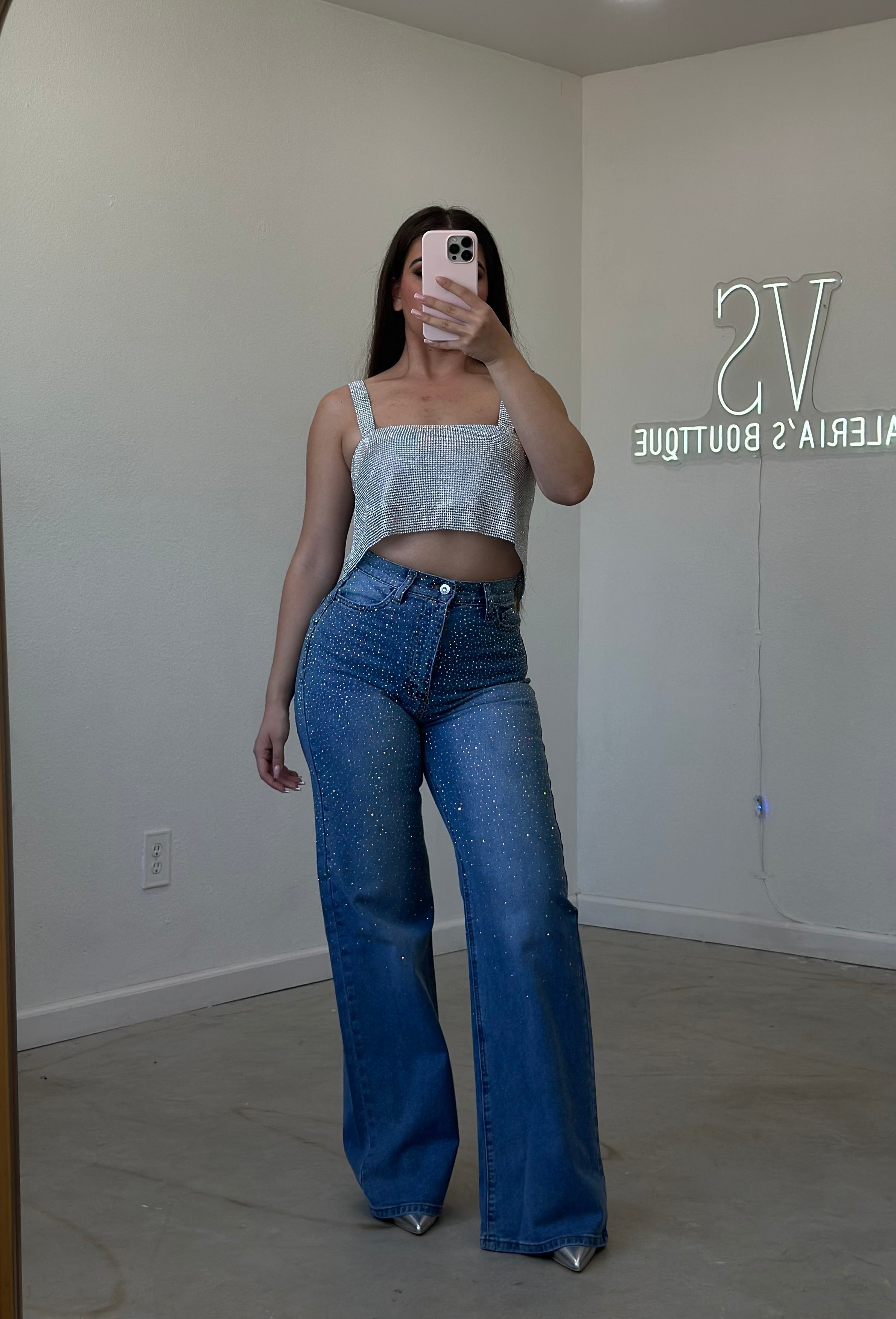 Madonna High Rise Wide Leg Jeans