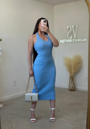 Zama Midi Dress (Blue)