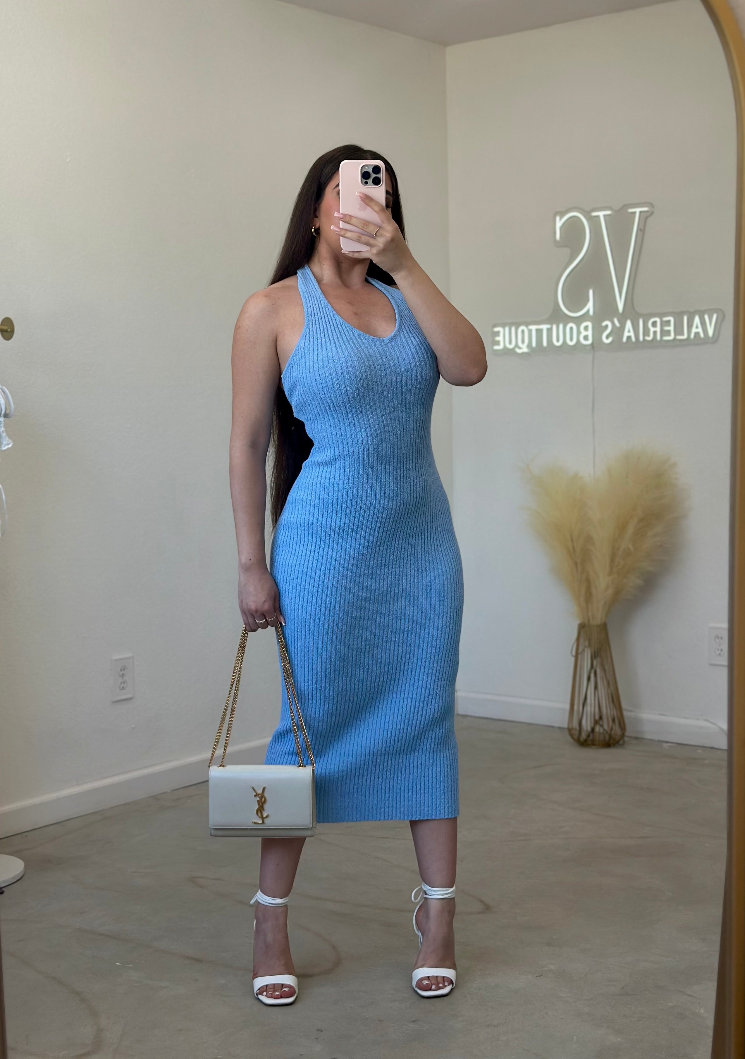 Zama Midi Dress (Blue)