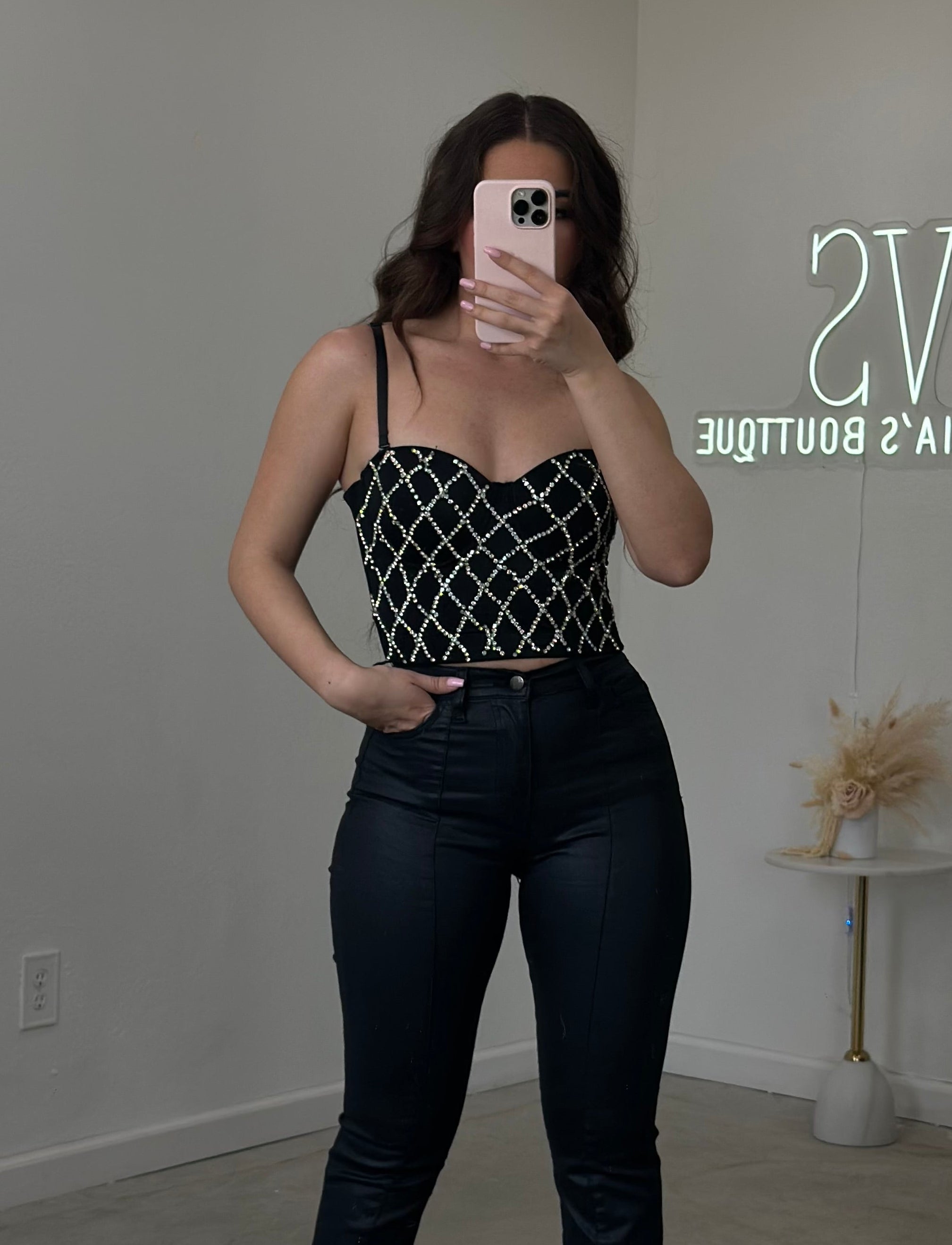 Calista Bustier Top (Black)