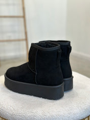 Frosty Suede Platform Booties