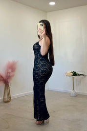 Black Lace Maxi Dress