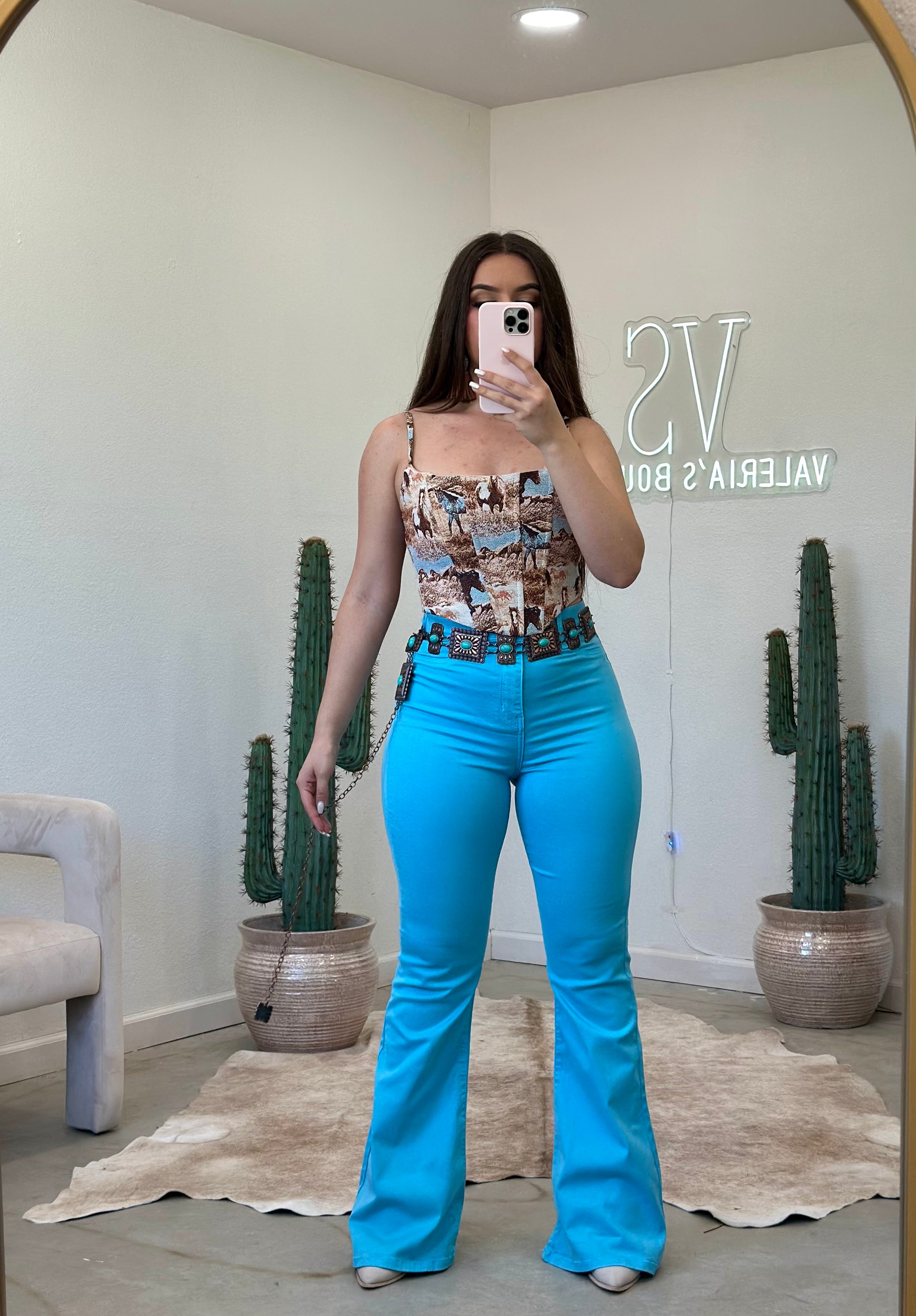 Azul Mi Rey High Rise Flare Jeans