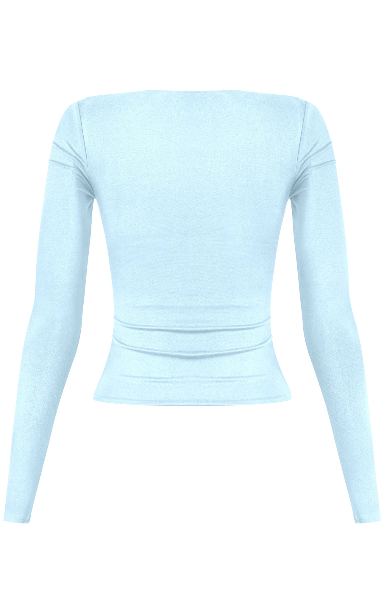 Valerie Long Sleeve Scoop Neck Top (Baby Blue)