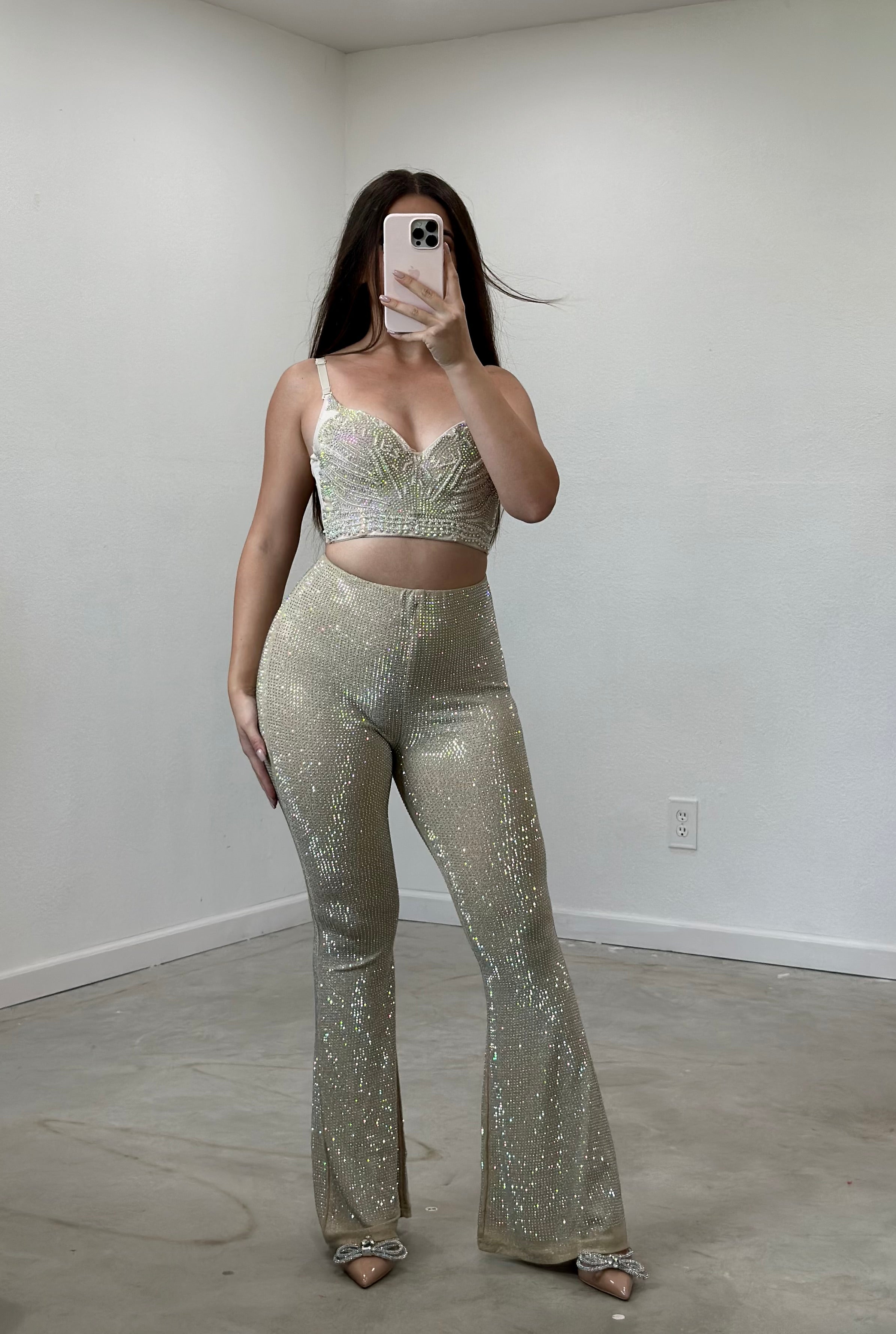 Celine Sparkly Pants (Champagne)