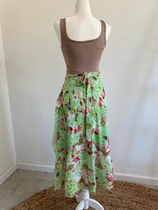 Jaci Floral Maxi Skirt (Green)