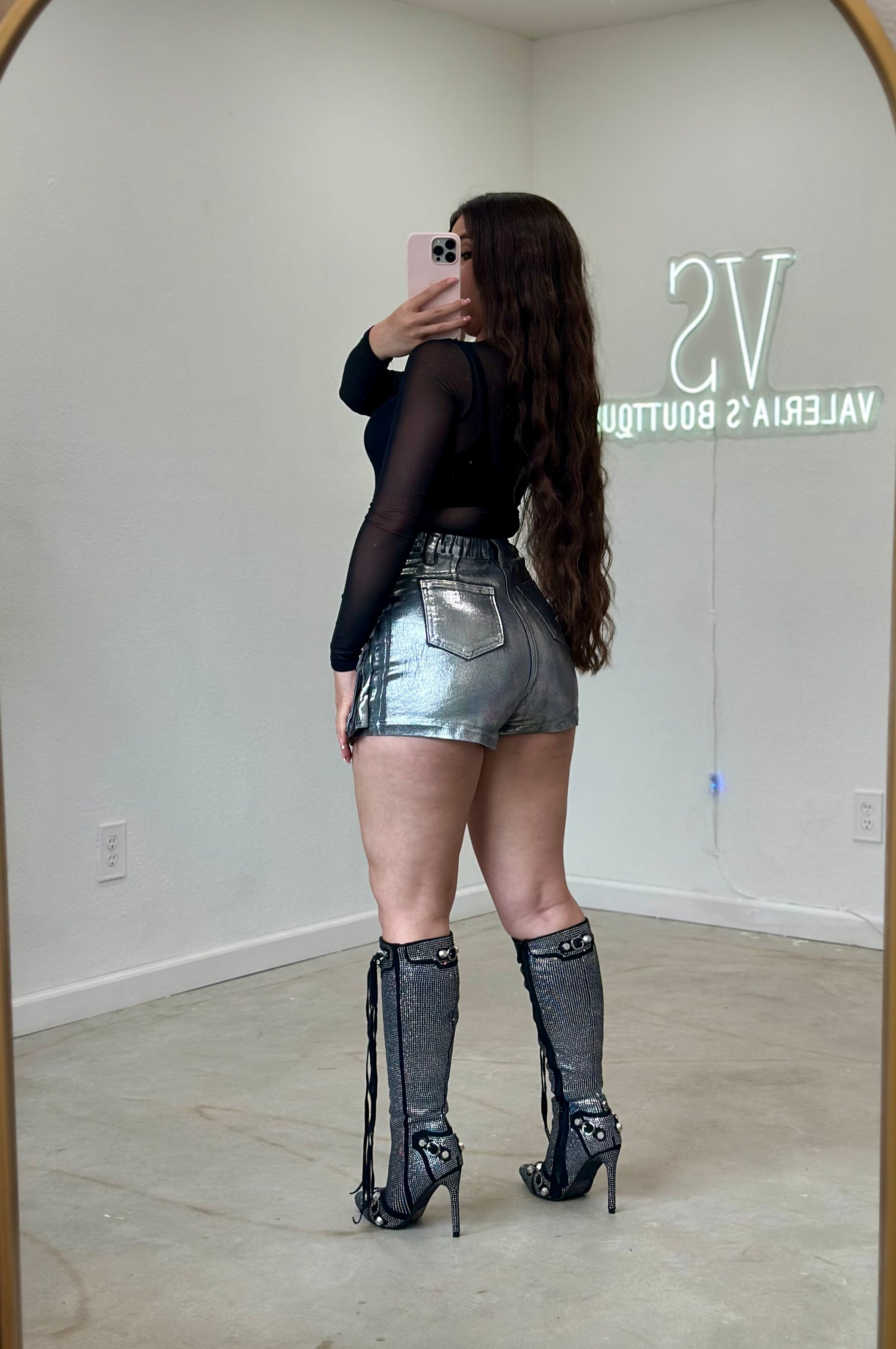 Un Preview Skort (Silver Metallic)