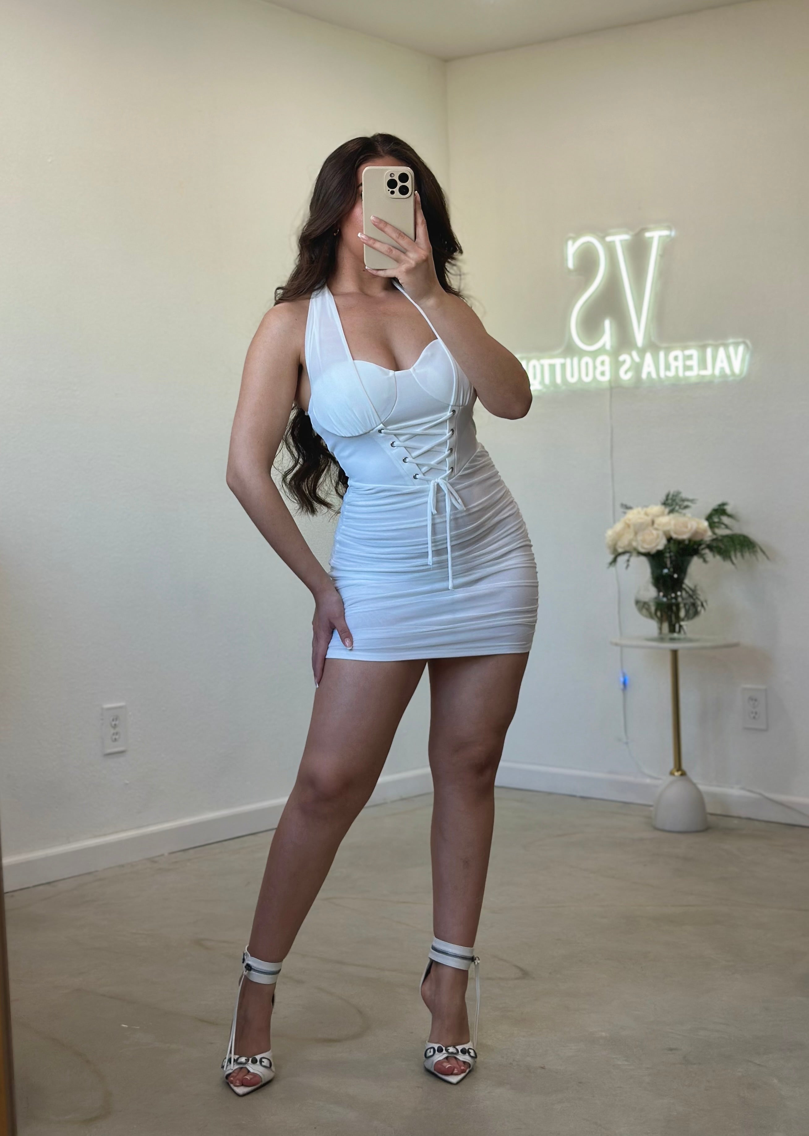 Callie Mesh Mini Dress