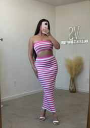 Stasie Striped Skirt Set