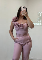 Gardenia One Shoulder Top (Blush)