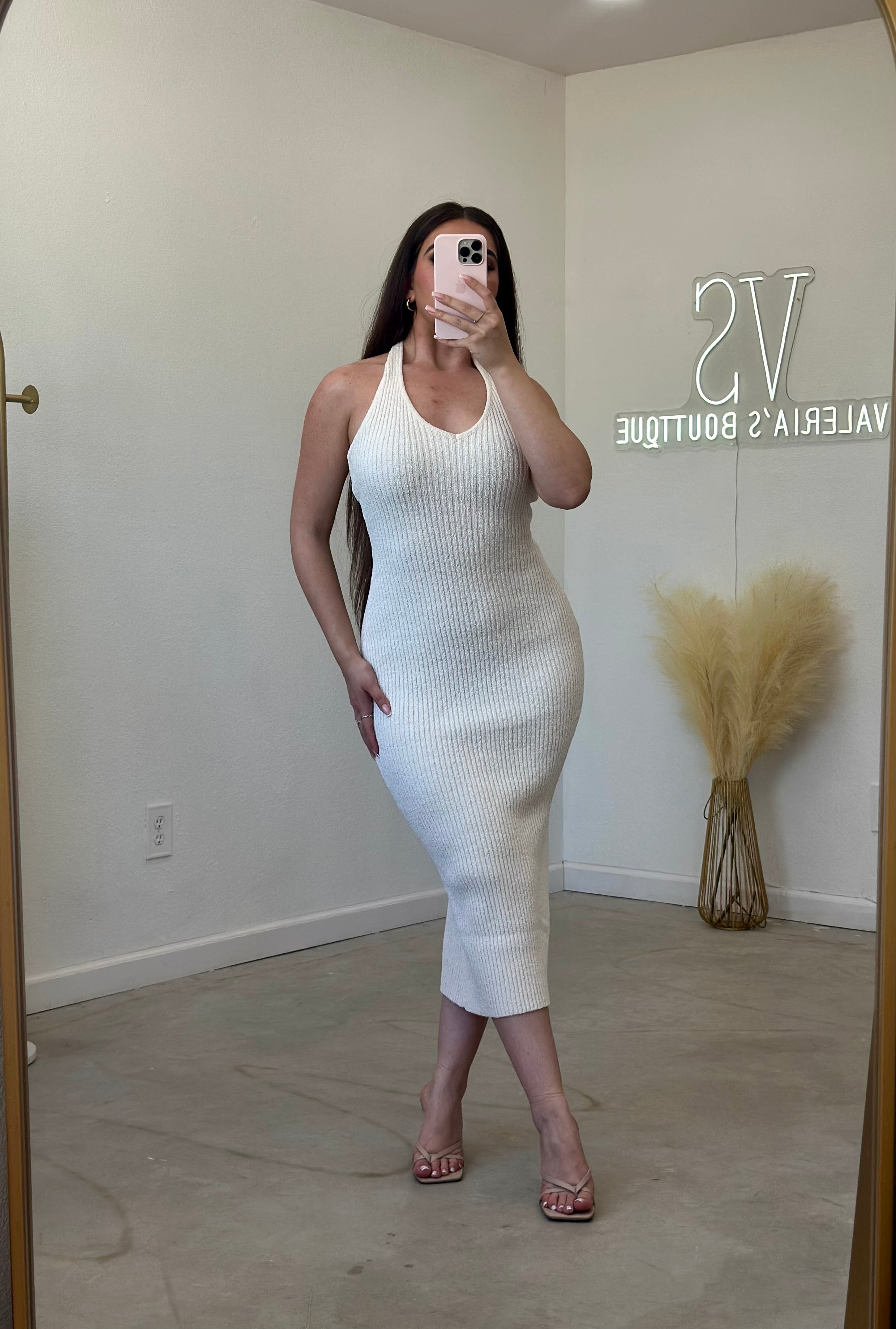 Zama Midi Dress (Ivory)