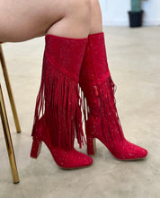 Kelly Embellished Fringe Boots