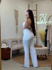 Brissa Knit Jumpsuit (White)