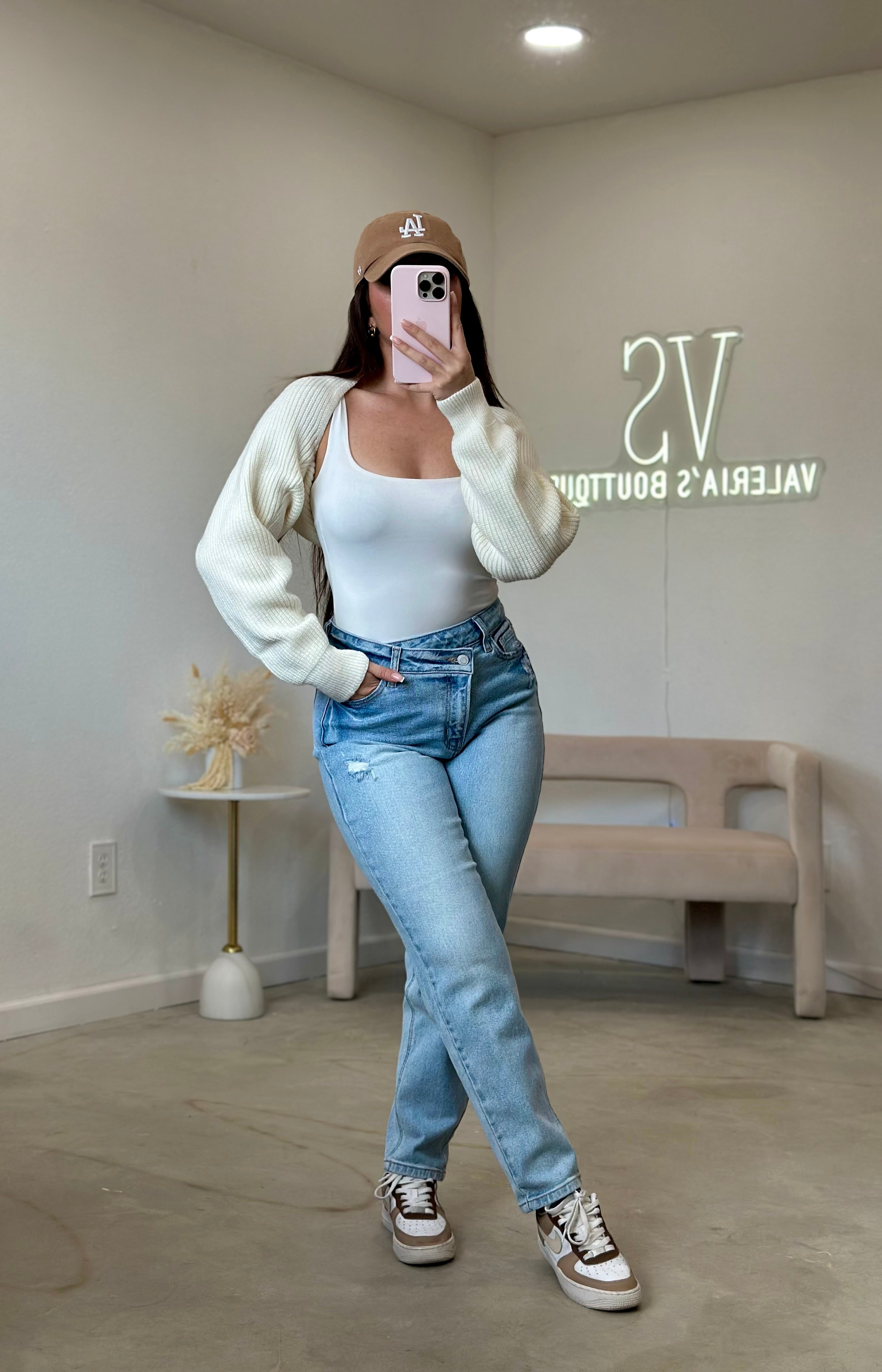 Rosselyn Knit Bolero Top (Off White)