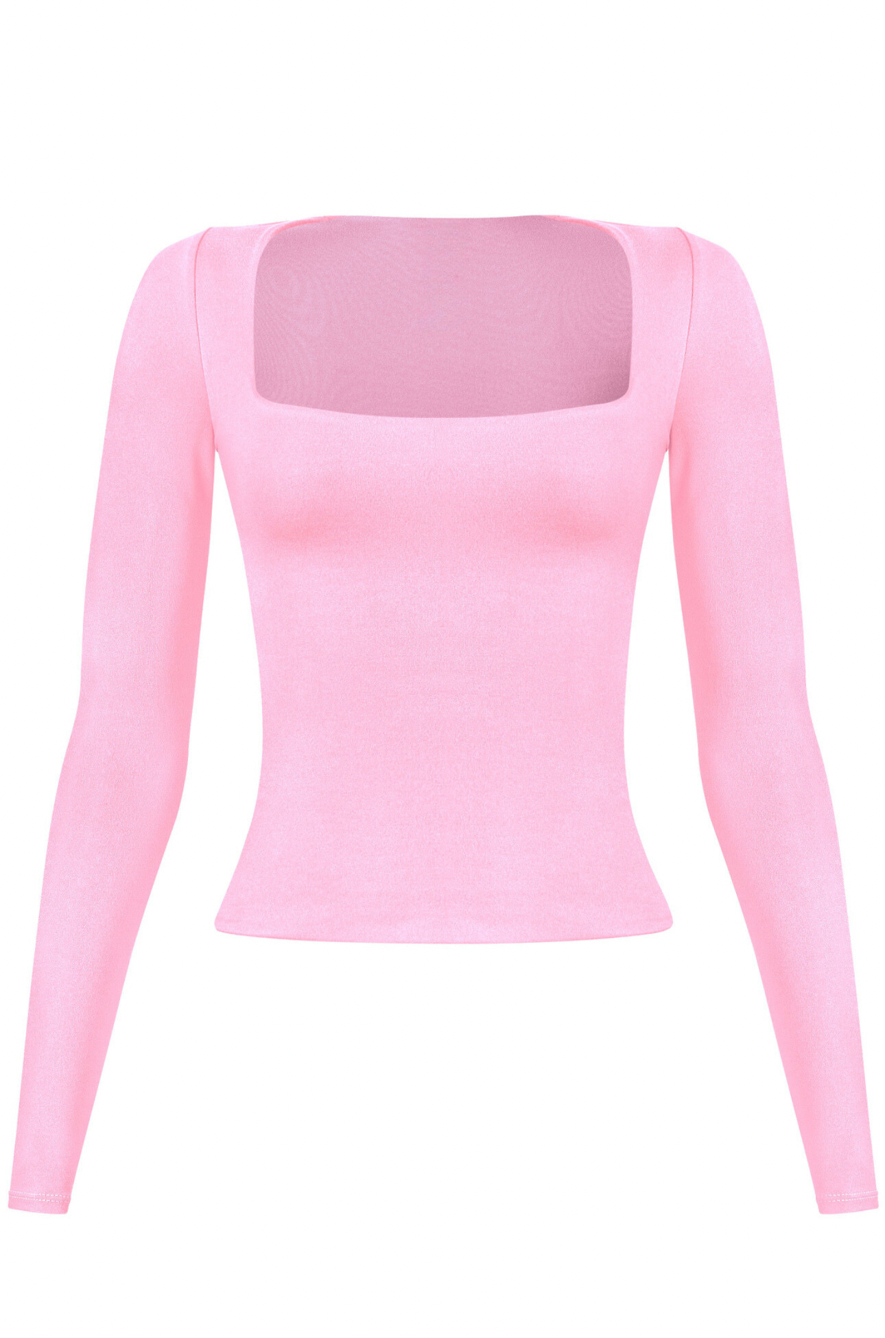 Valerie Long Sleeve Scoop Neck Top (Light Pink)