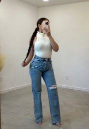 Zara High Rise Dad Jeans