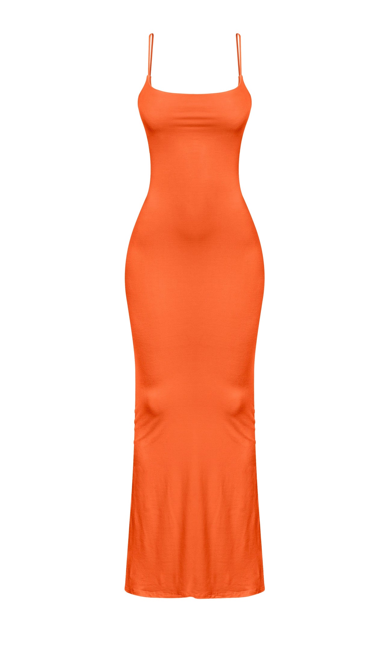 orange bodycon maxi dress NWT H&M Studio S/S 2024 Gathered Bodycon Draped Slit Maxi Dress Burnt Orange S