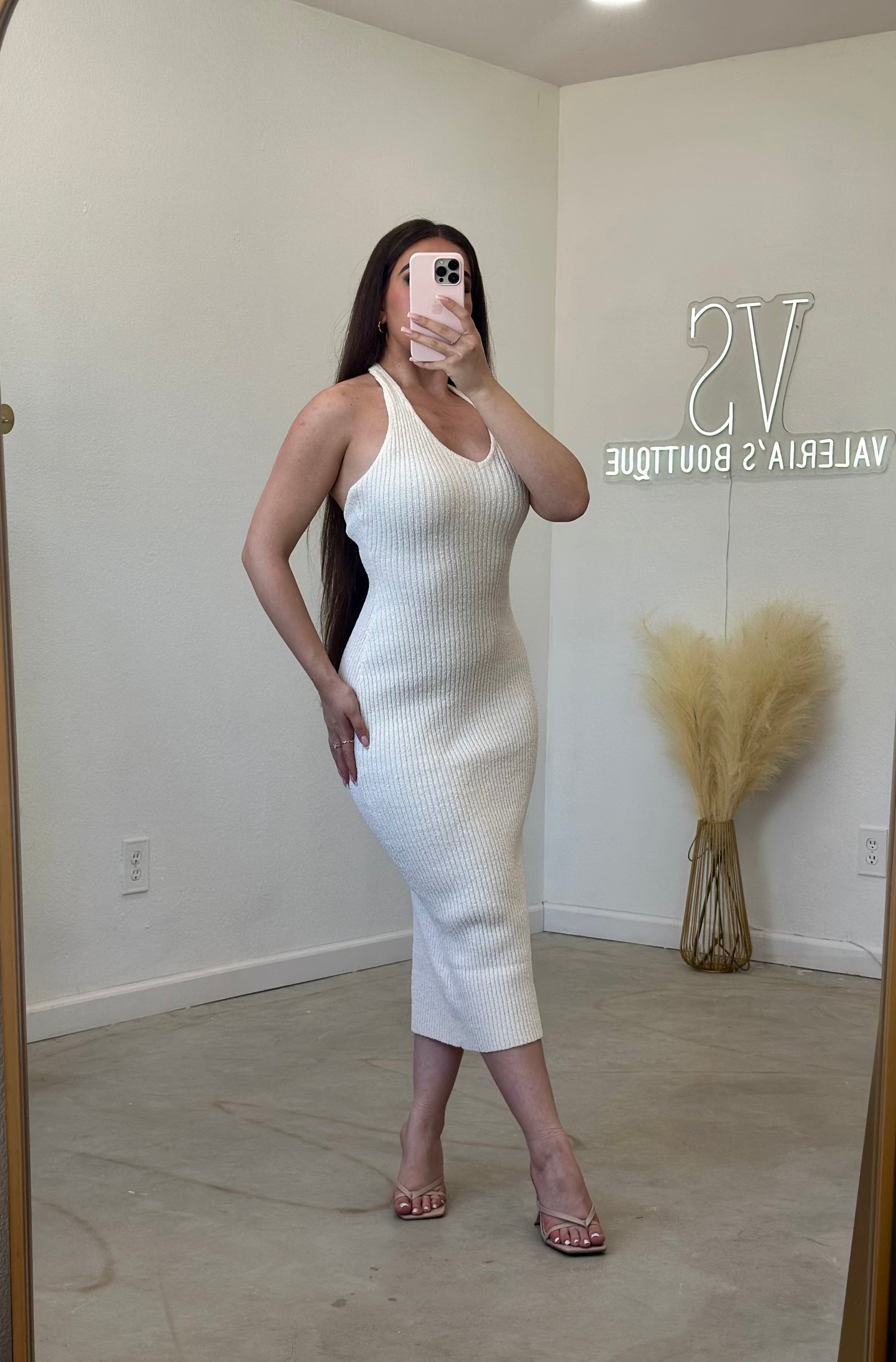 Zama Midi Dress (Ivory)