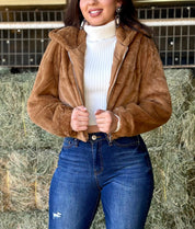 Lindsey Furry Sweater (Camel)