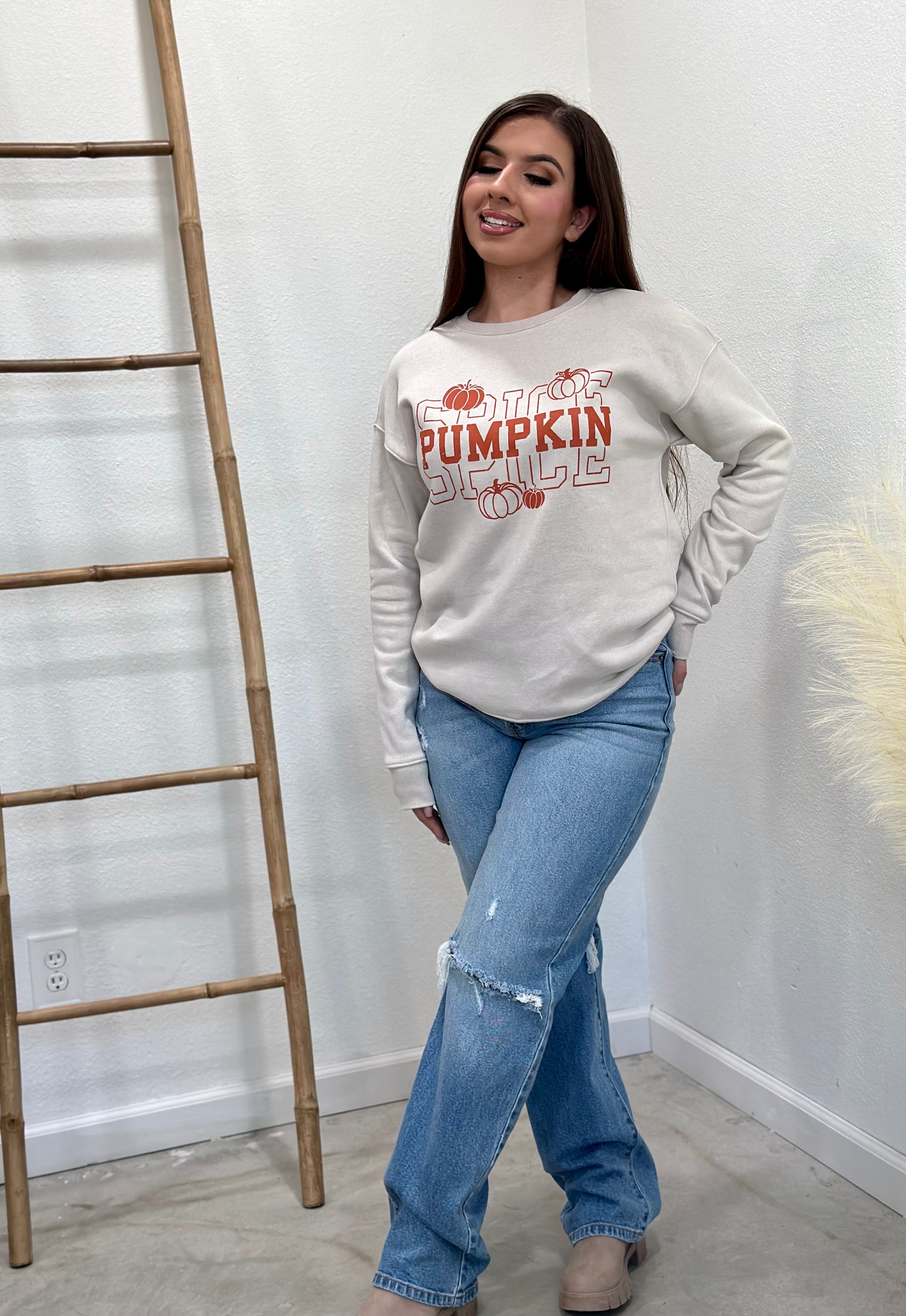 Pumpkin Spice Varsity Sweatshirt