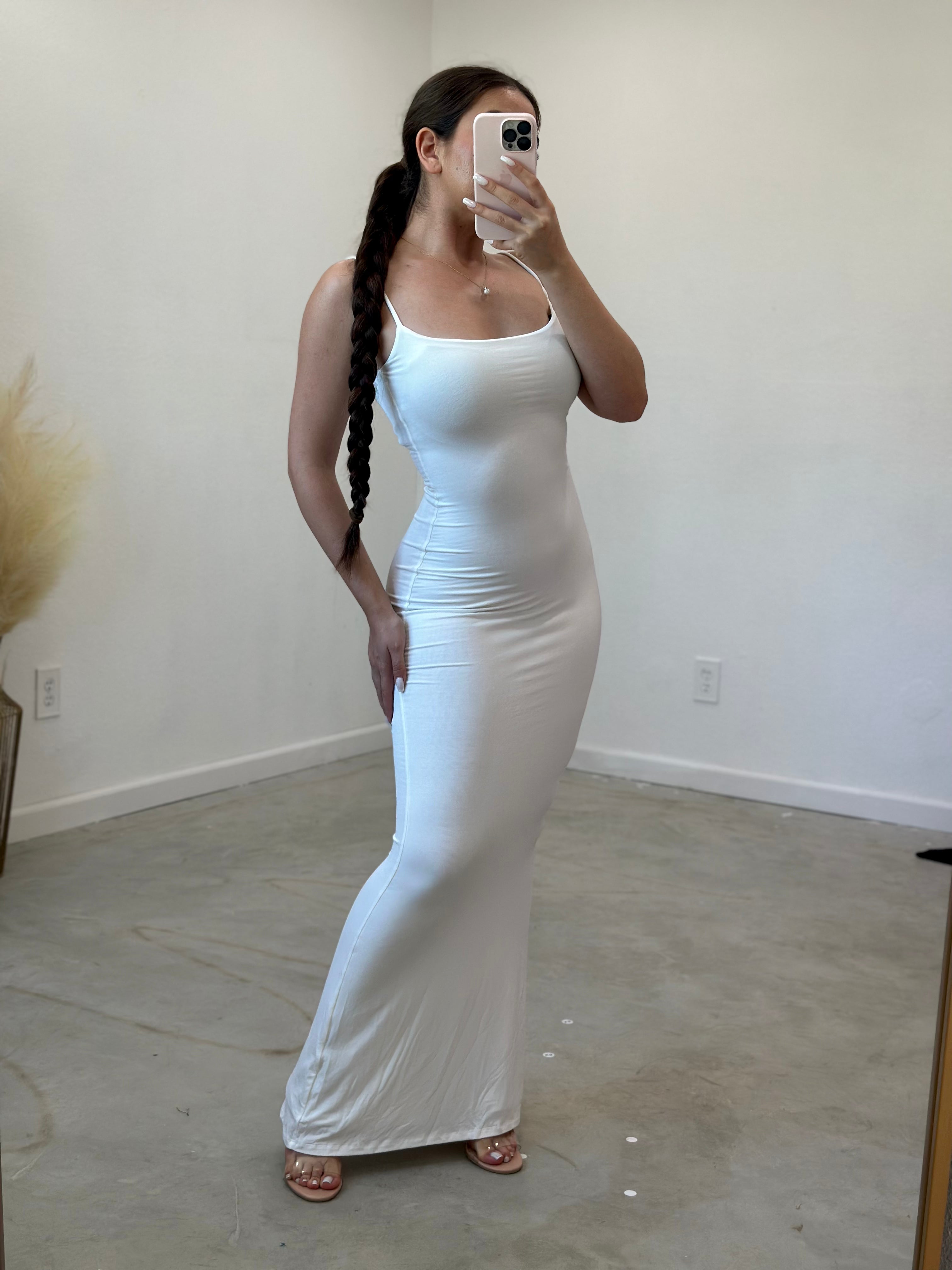 Valerie Cami Maxi Dress (White)