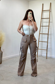 Alexandra Cargo Pants (Coffee)