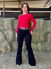 Chula Vista High Rise Flare Jeans (Black)