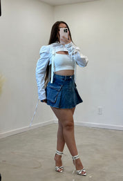 Ashley Denim Mini Skirt