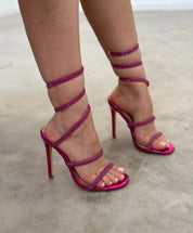 Patricia Wrap Around Heels (Fuchsia)