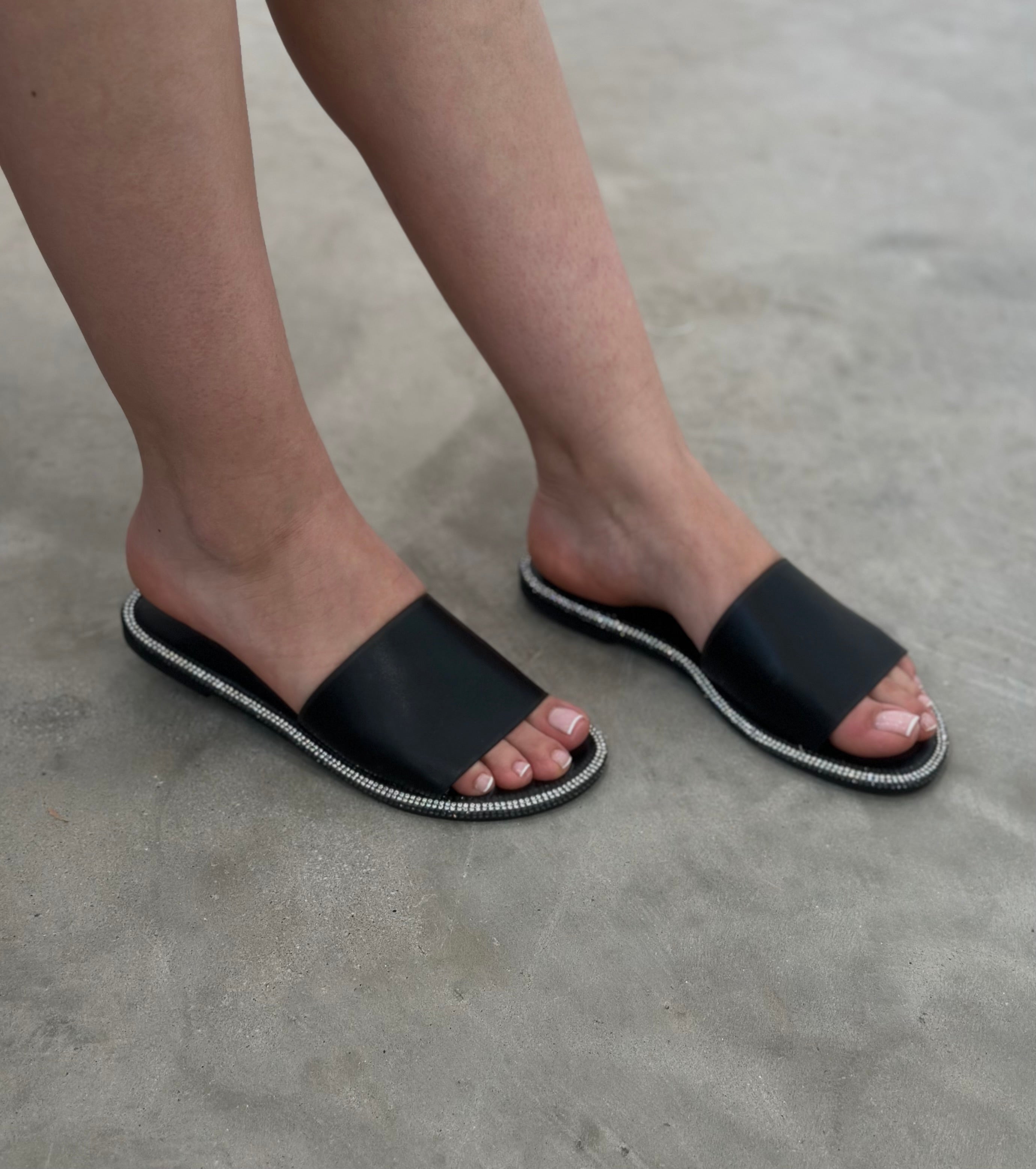 Summer Glam Sandals (Black)