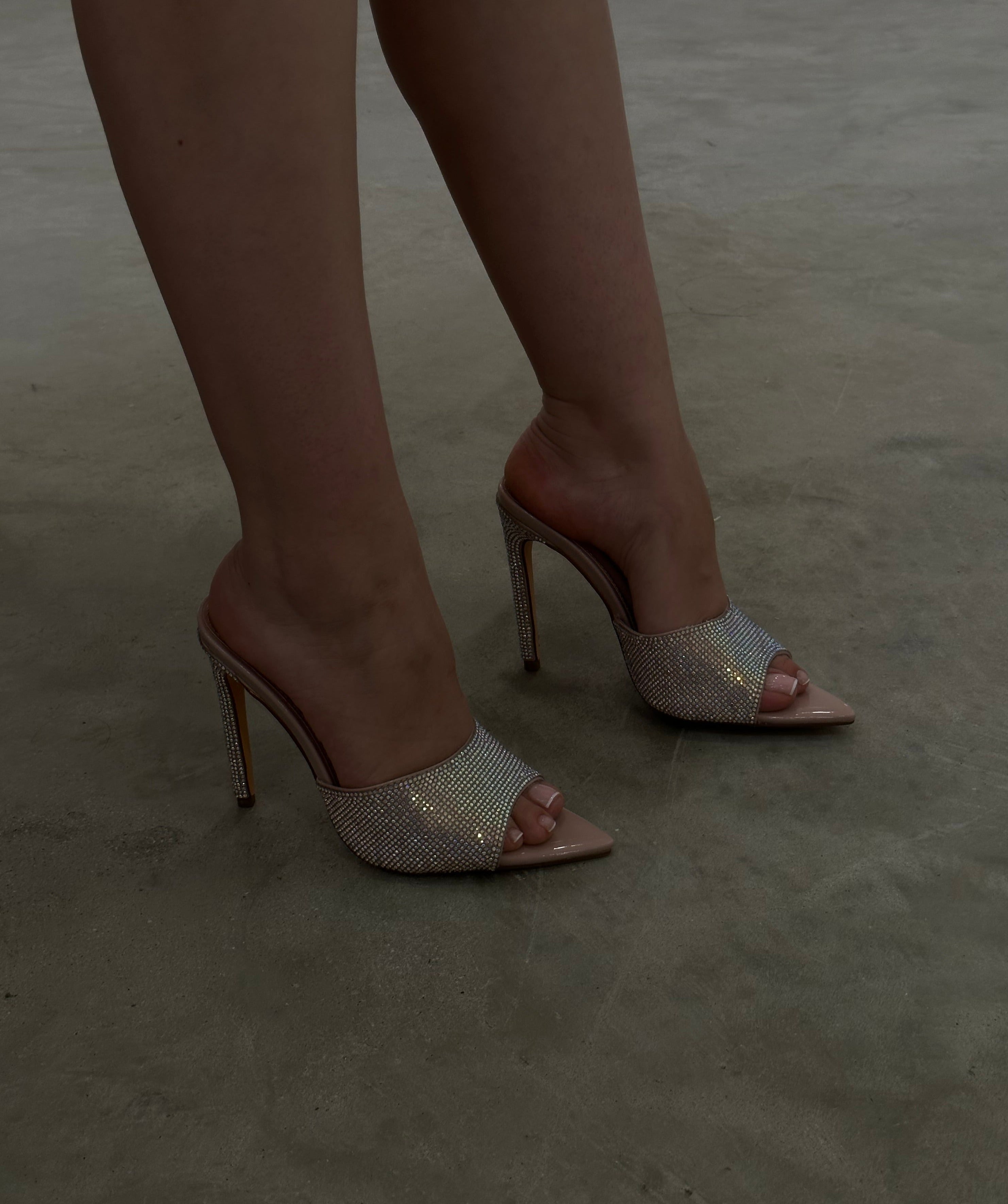 Laurent Embellished Mule Heels