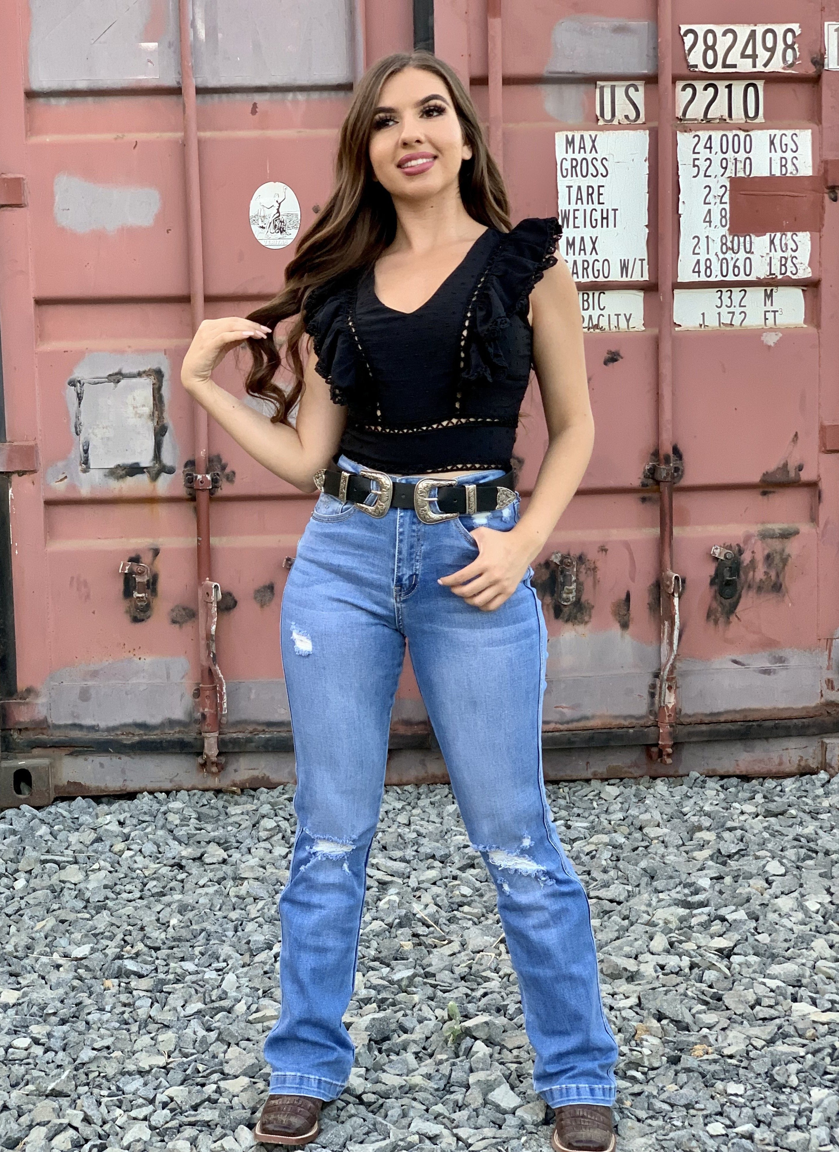 Victoria Crochet Top (Black)