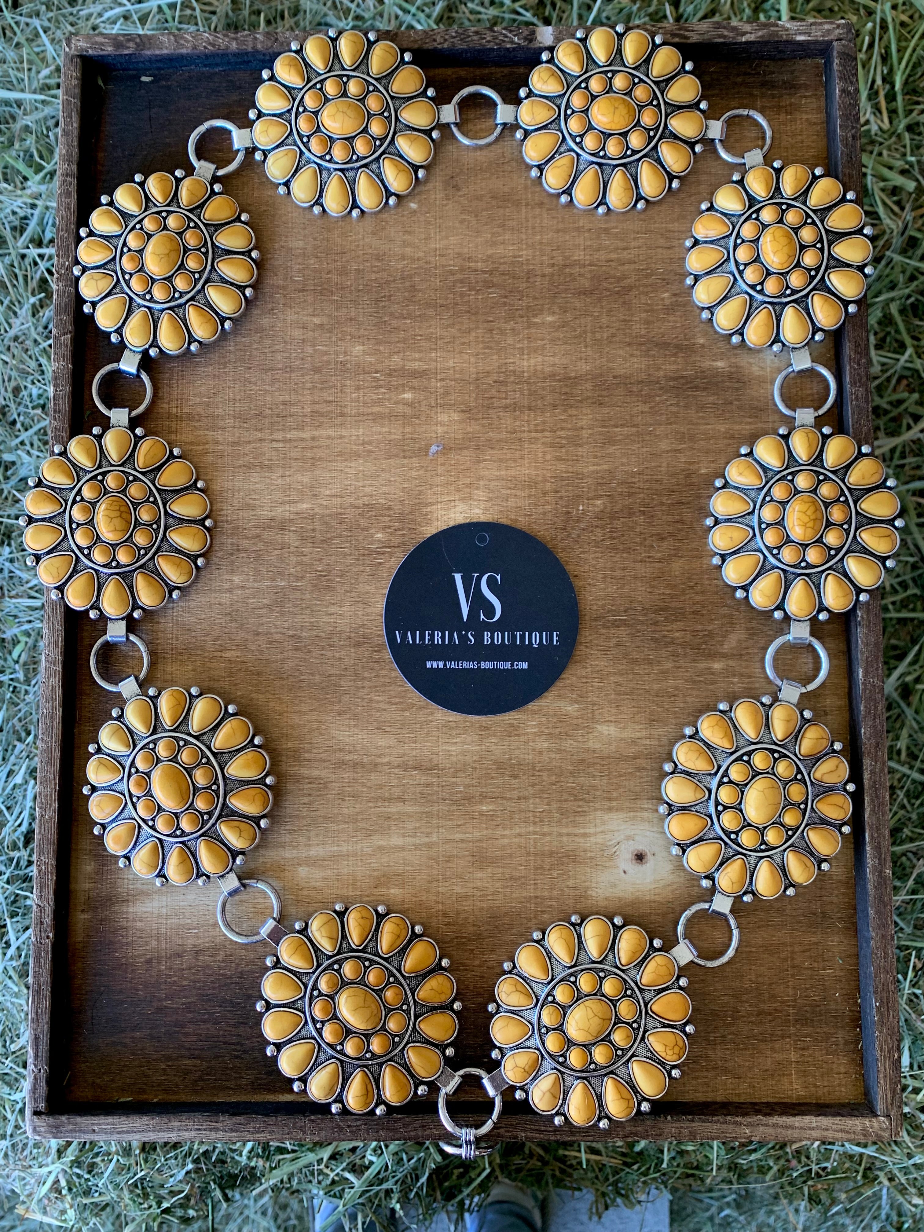 THE Concho #2 Chain Belt (Yellow)