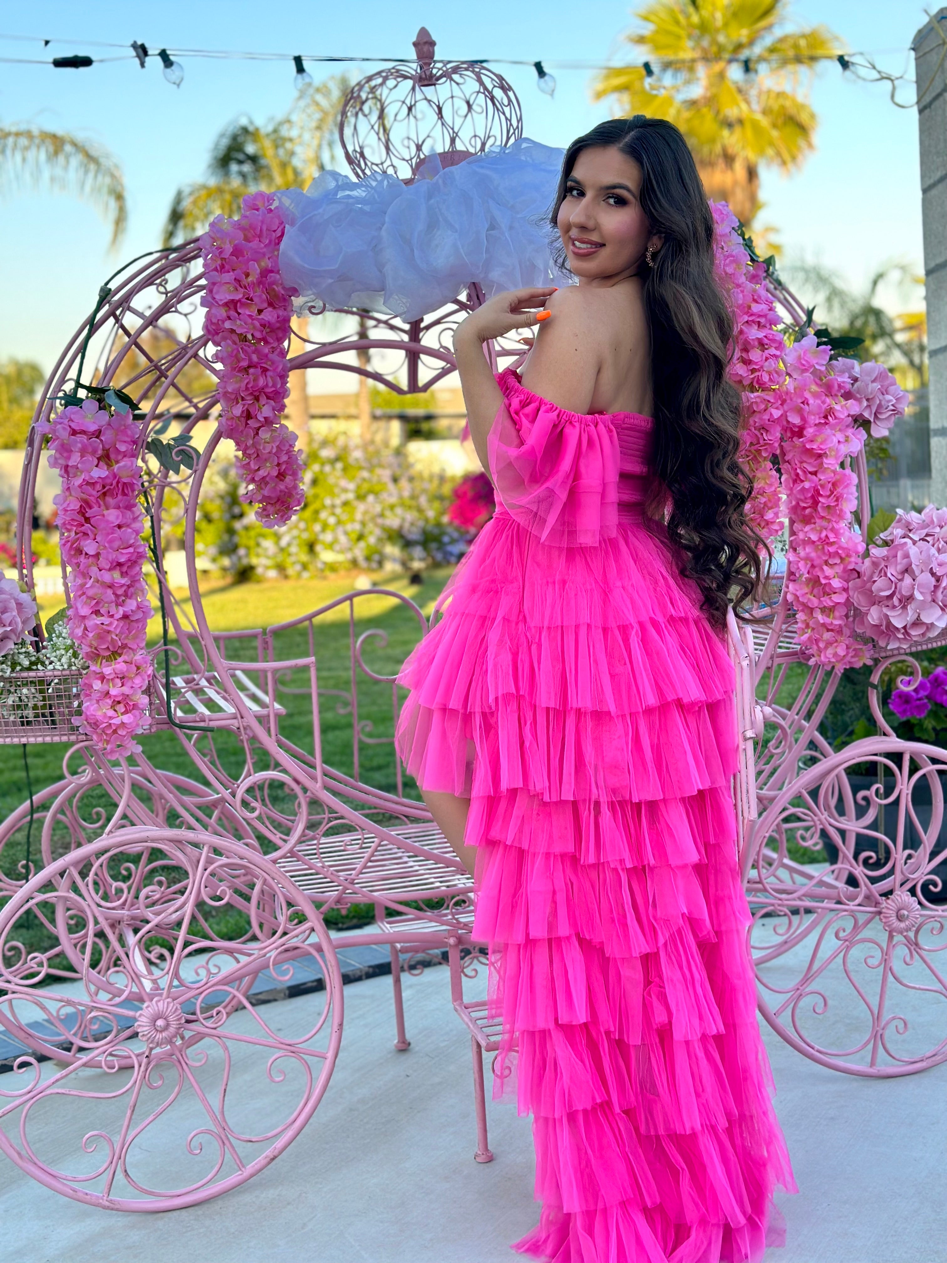 Fairytale Princess Tulle Dress (Aurora Hot Pink)