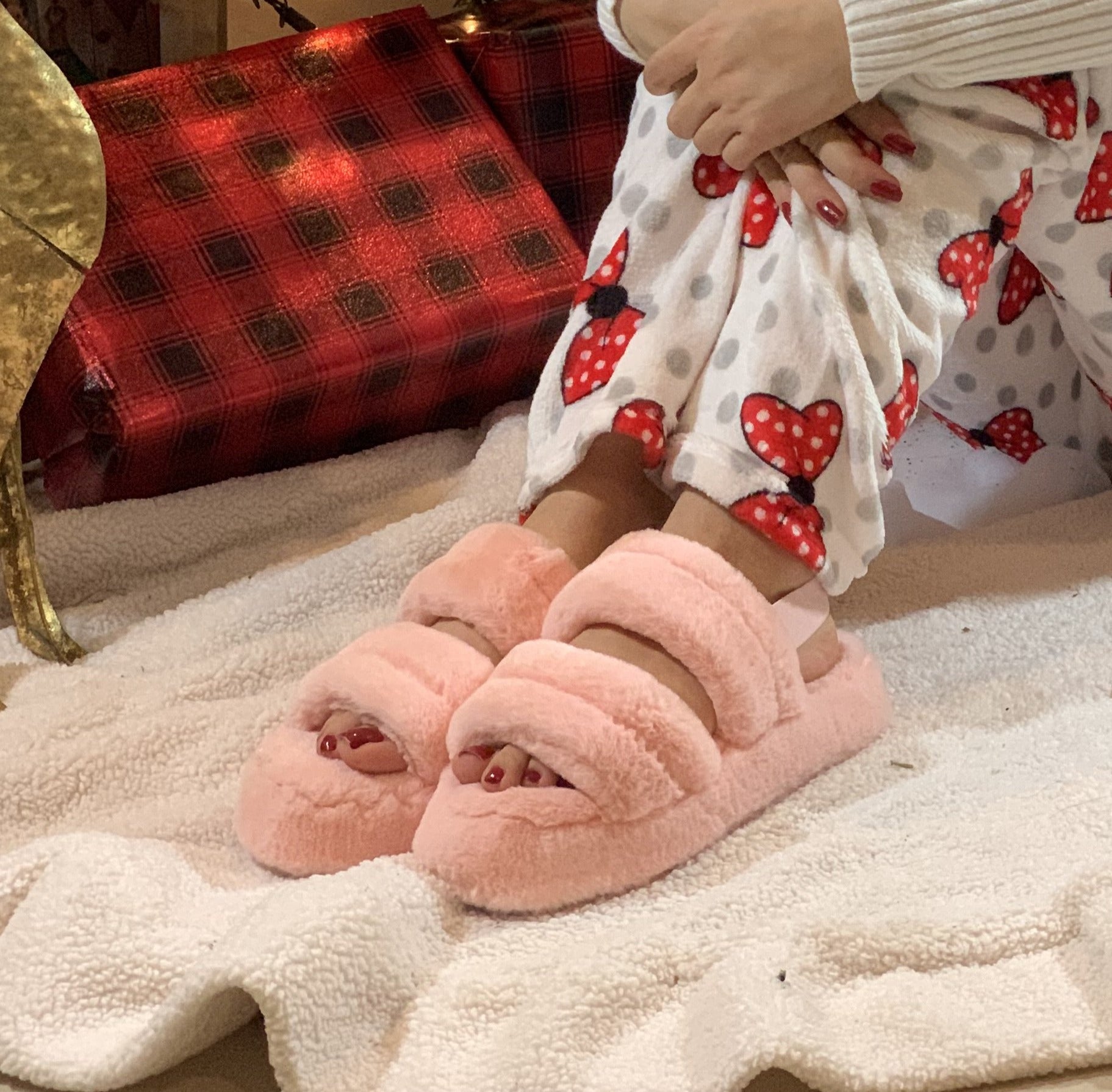 Pink Furry Slides