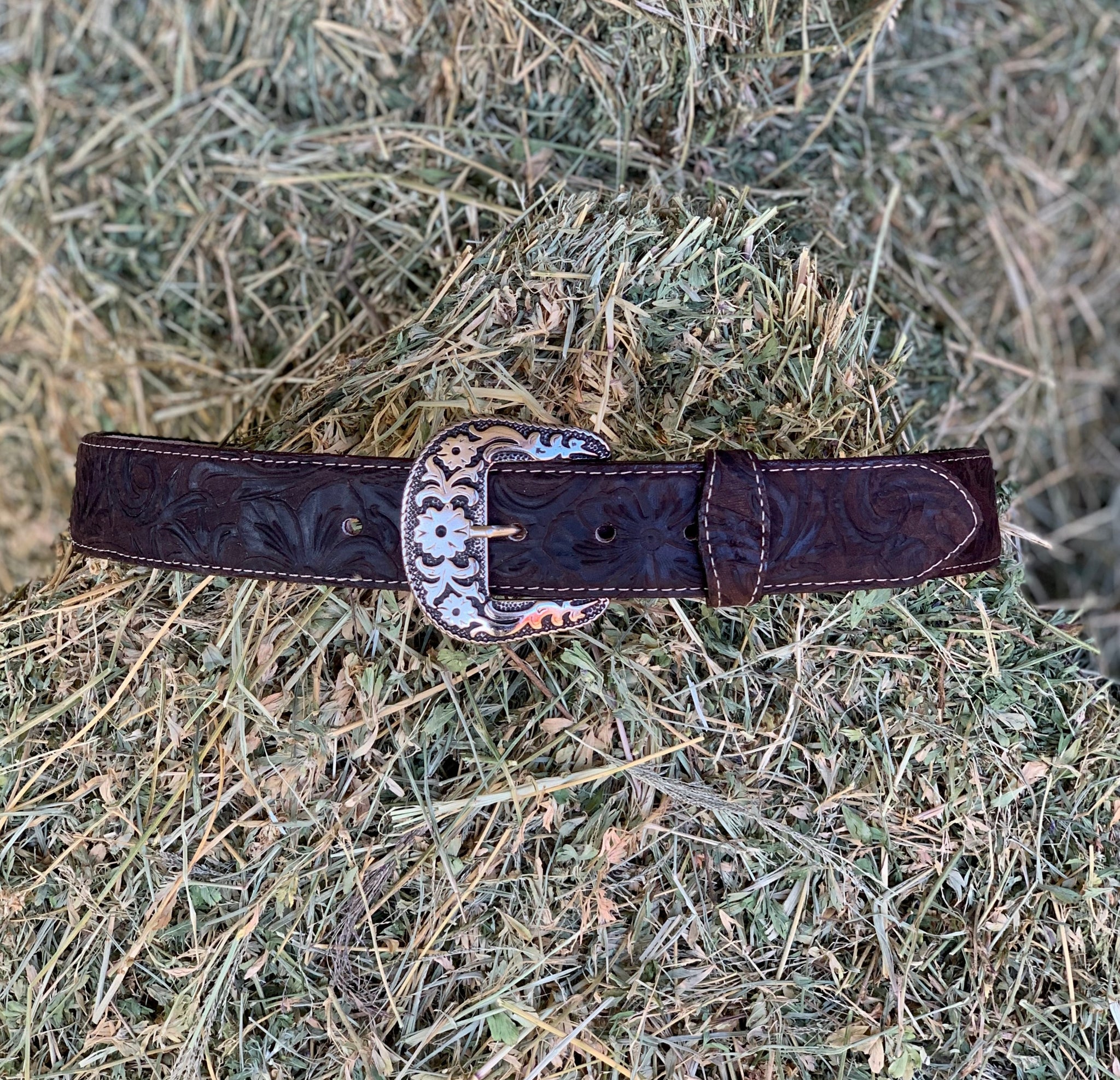 Arracada Jerezana Embroidered Western Belts (Brown)