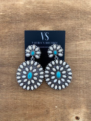 THE Concho Earrings (White & Turquoise)
