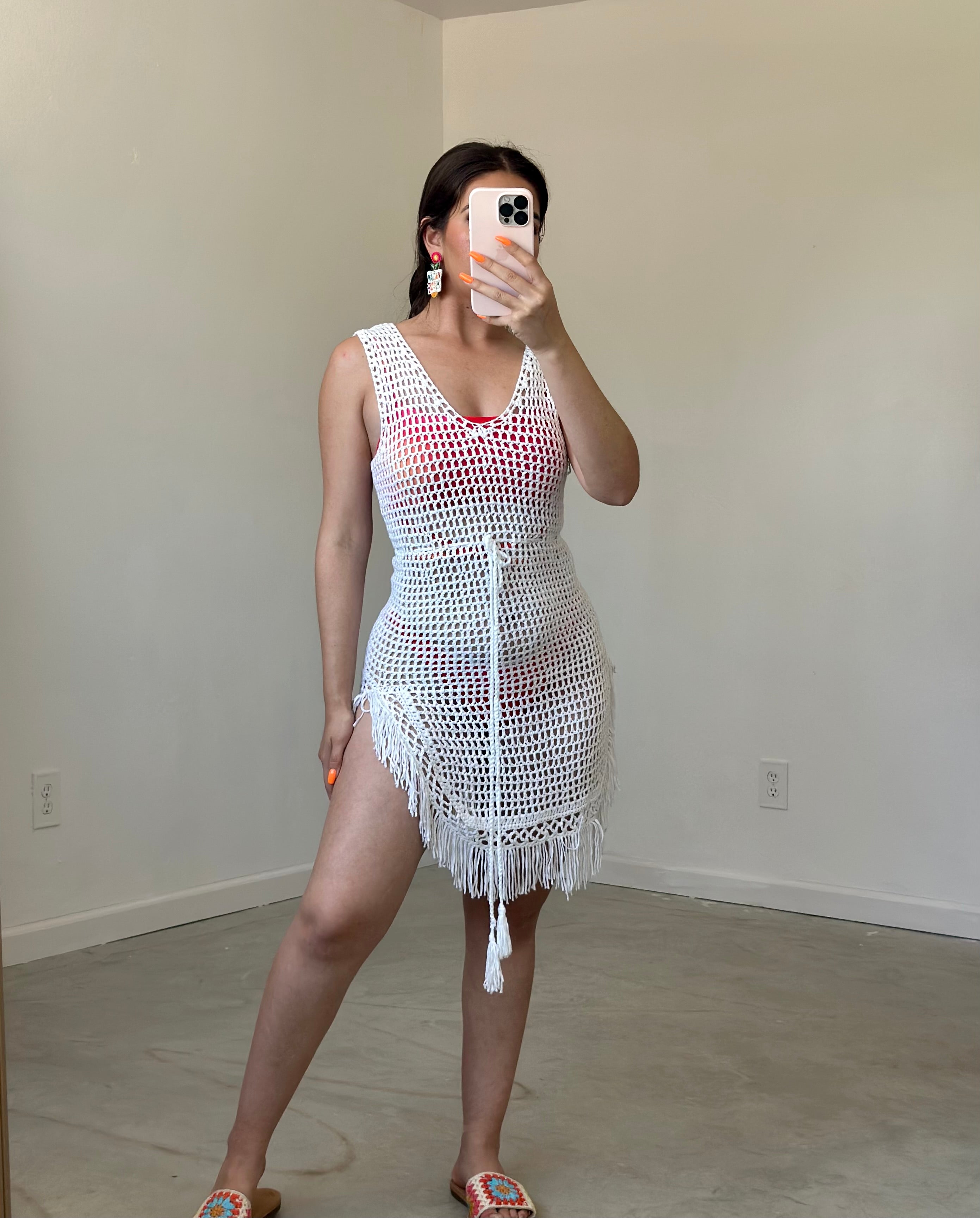 Lilo Crochet Coverup Mini Dress