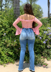 Roxana High Rise Flare Jeans (Light) - Valeria'S Boutique 
