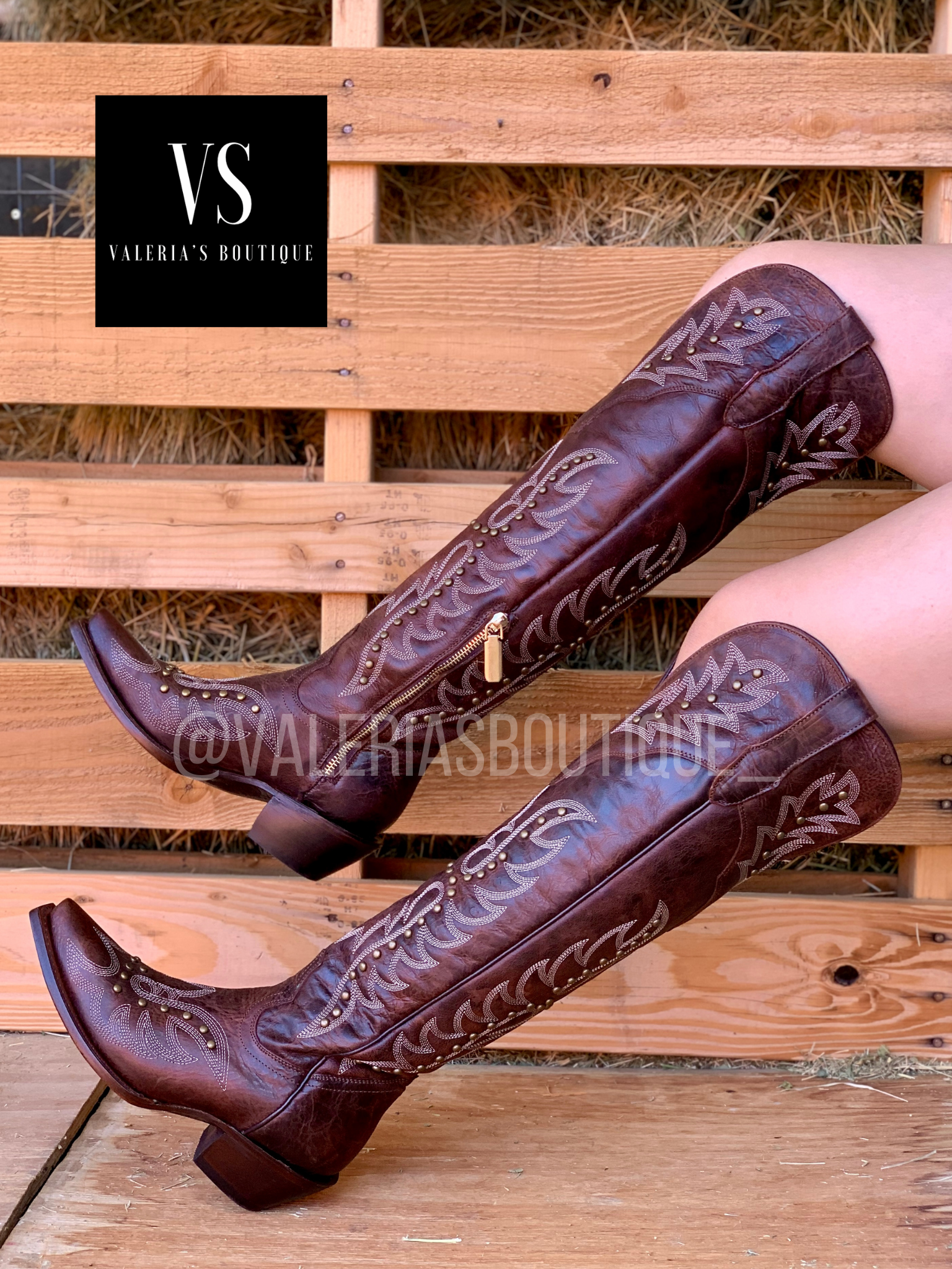 Valeria’S Boutique Tall Western Boots 2.0 (Brown)