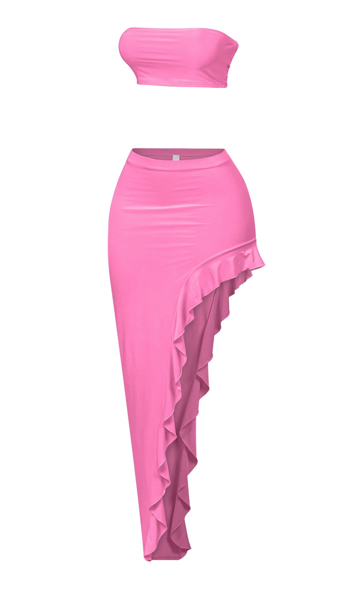 Naylea Ruffled Skirt Set (Pink)