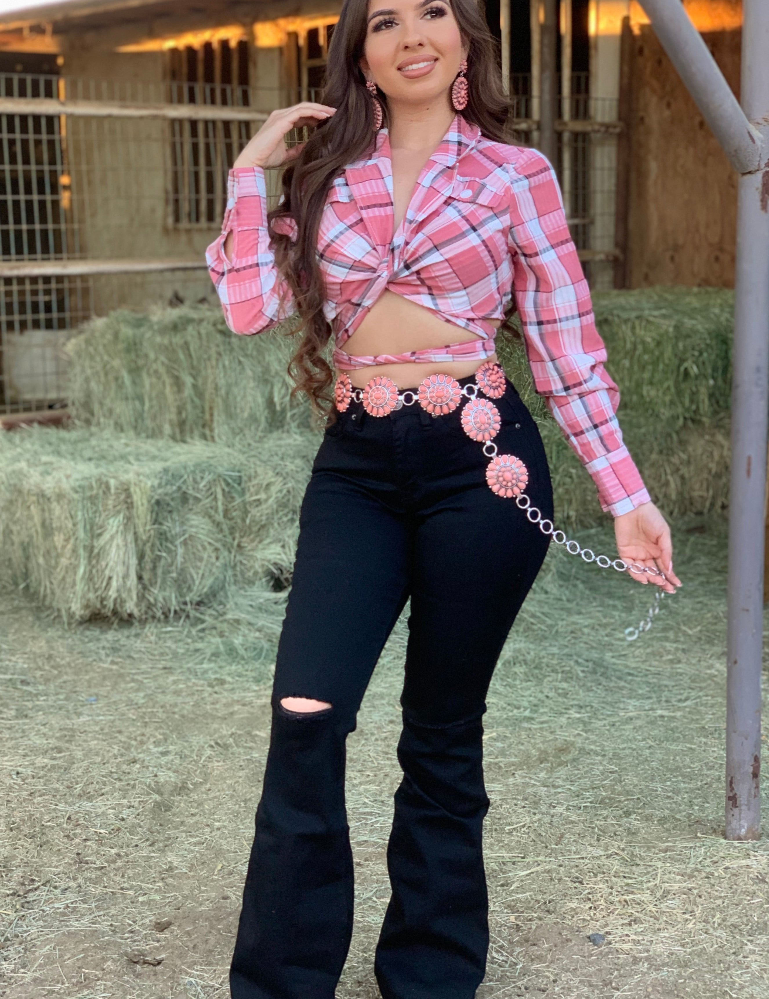 Rosalia High Rise Flare Jeans (Black) - Long Length 34'" Inseam - Valeria'S Boutique 
