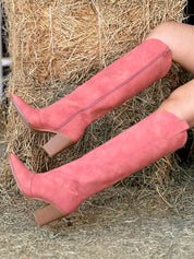 Blush Tall Cowgirl Boots