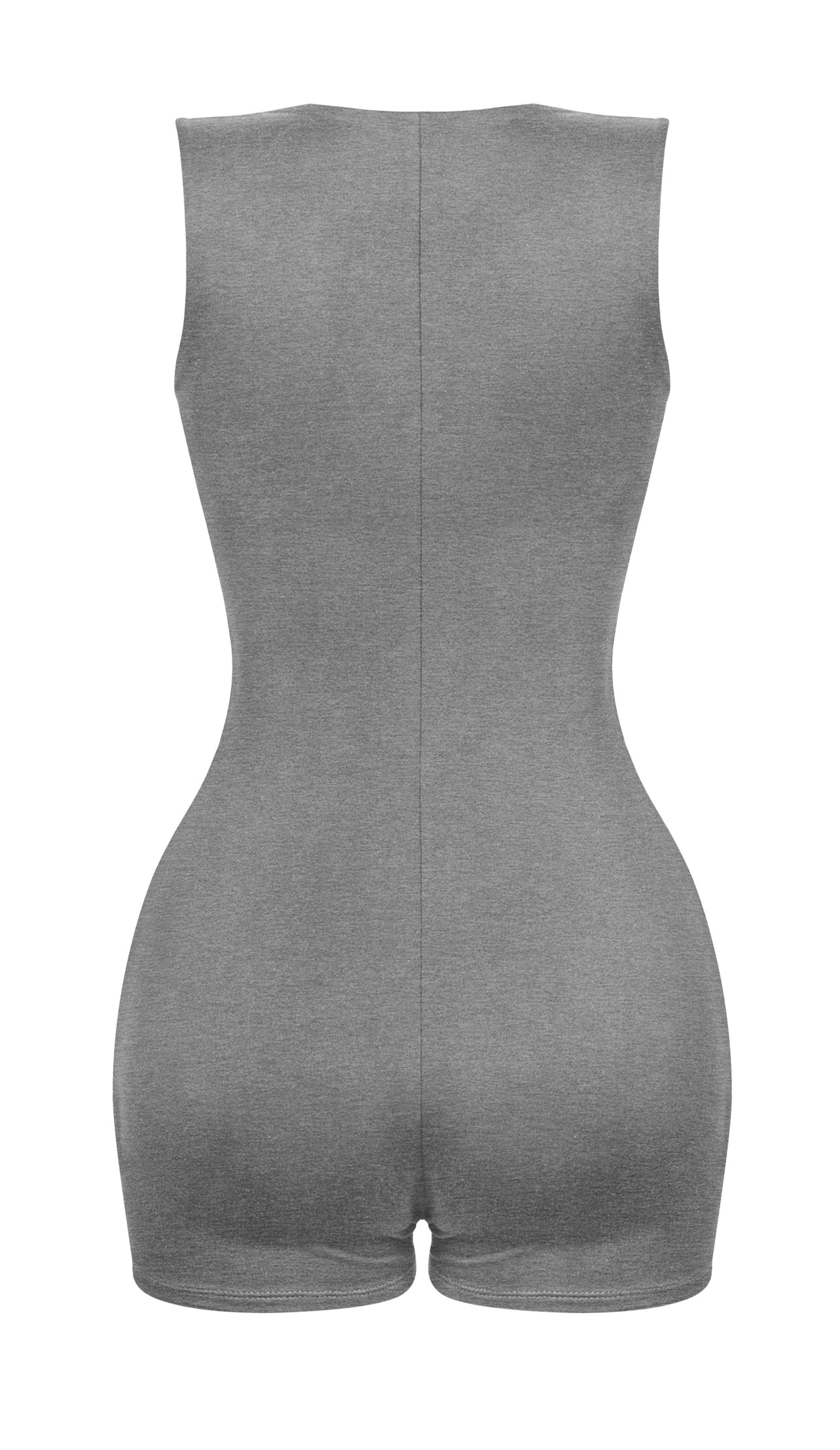 Valerie Sleveless Scoop Neck Romper (Grey)