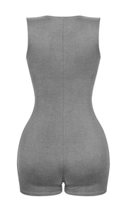 Valerie Sleveless Scoop Neck Romper (Grey)